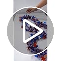 50ft Patriotic Red White and Blue Tinsel Garland - 4th of July Decor
