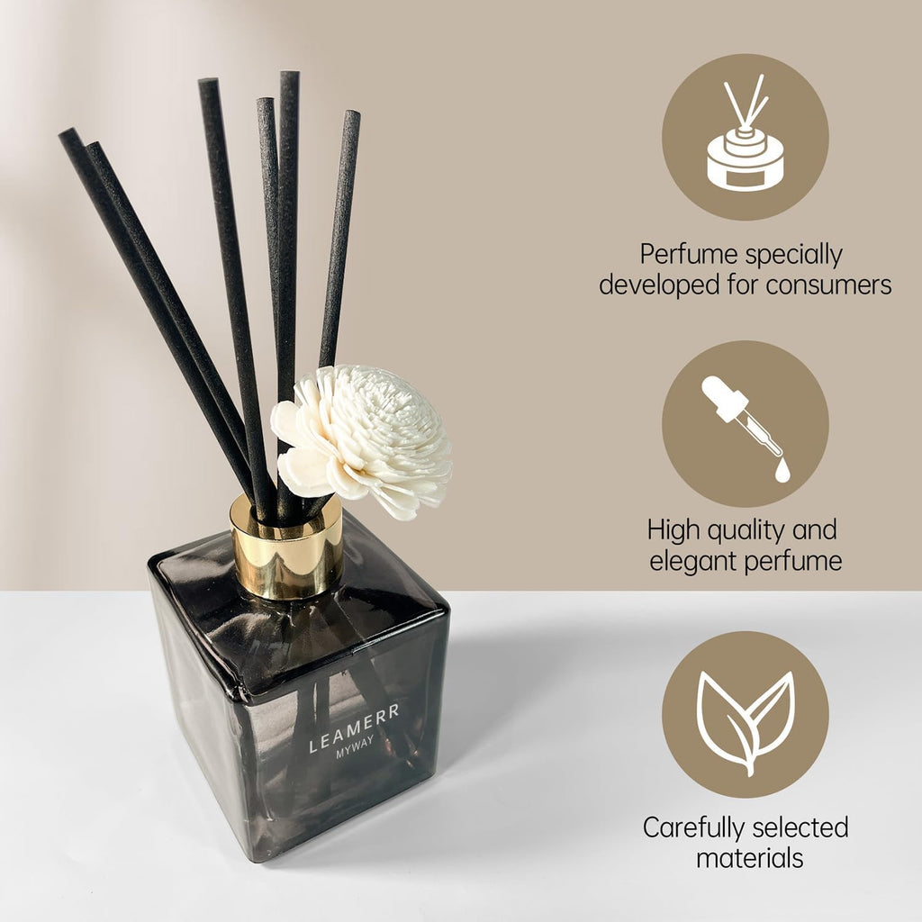 My Way | Reed Diffuser Set - Long-Lasting Floral Fragrance 6.1 Fl Oz with 6 Reed Sticks for Home Decor