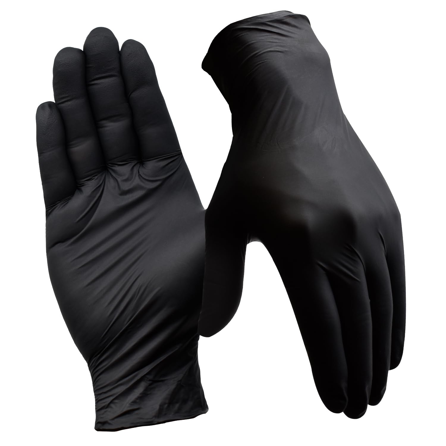 Regine Switzerland Disposable Nitrile Gloves - 4 Mil Latex-Free, Powder-Free, Non-Sterile | Black, Large (Pack of 100)