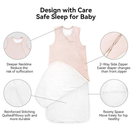 BubblePanda Bamboo Sleep Sack - Soft & Warm Quilted 2.5 Tog Toddler Blanket | 24-36 Months, 2T-3T