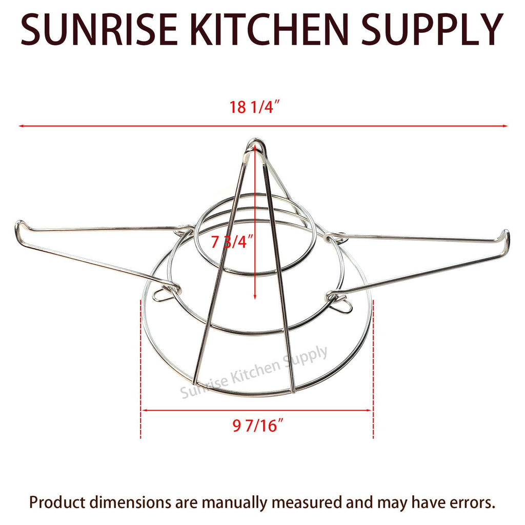 SUNRISE Stainless Steel Cone Filter Holder (Fits 10" Paper Cone)