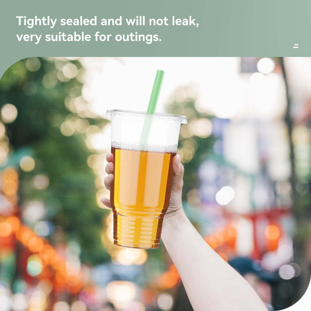 Prgery 32 OZ Plastic Cups with Lids, Iced Coffee Cups with Lids, Clear Plastic Cups for Camping Party and Picnics, Suitable for Most Car Cupholder [30 Set]