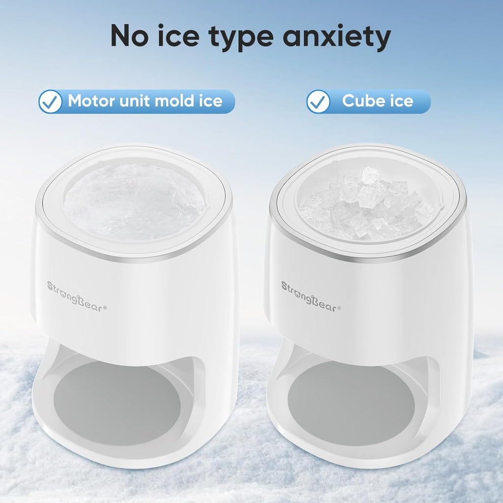 StrongBear Snow Cone Machine - Electric Ice Shaver for Kids' Parties | White Slushie Maker