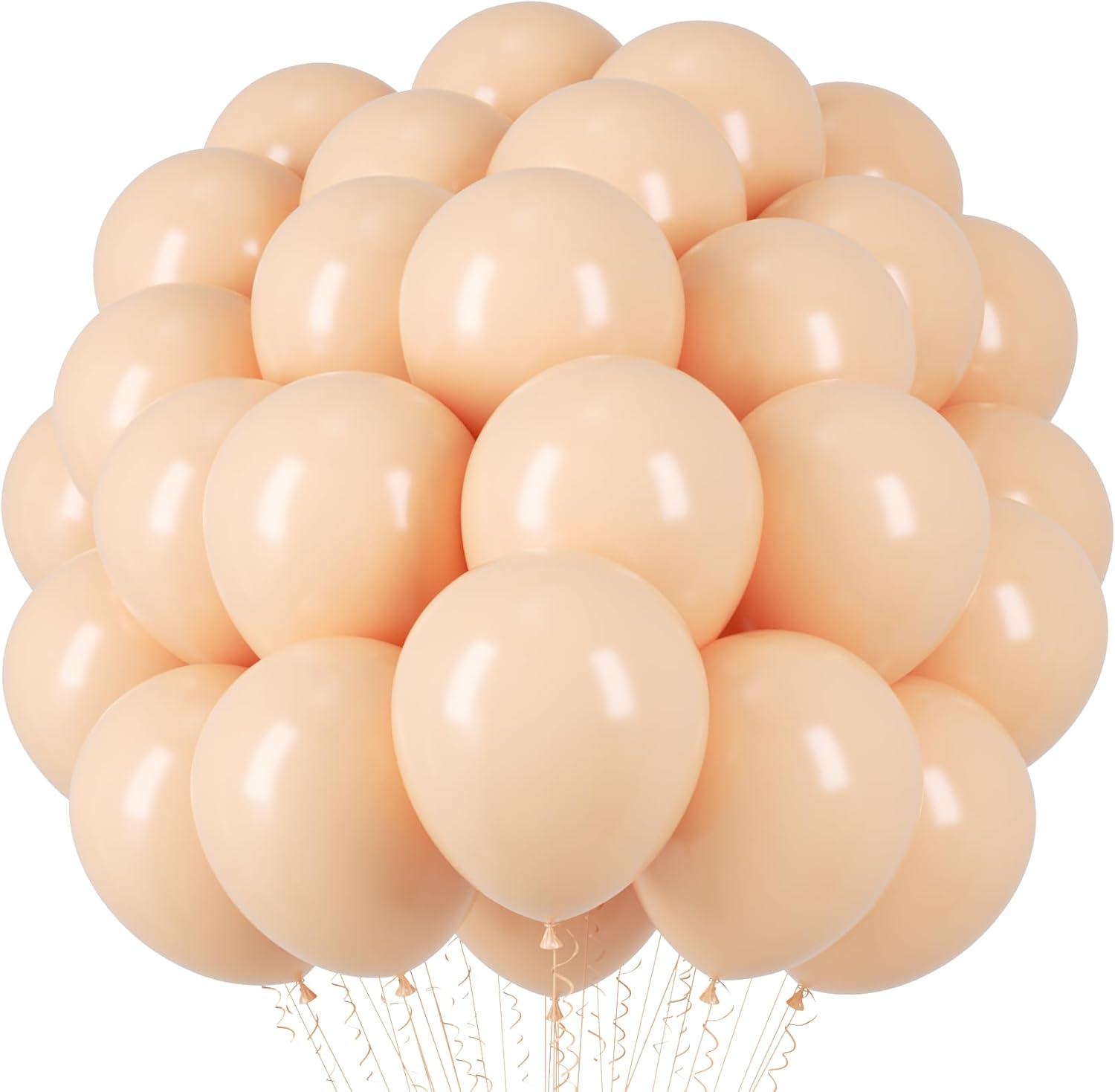 Voircoloria Blush Balloons - 66 Pack 12-Inch Nude Latex Balloons for Weddings, Birthdays & Showers