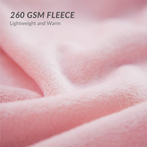 Bedsure GentleSoft Fleece Blanket - Plush Pink Queen Size 90x90 Inches | Soft, Lightweight, Cozy Luxury Throw