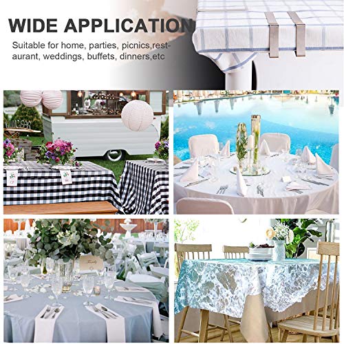 30-Pack Stainless Steel Tablecloth Clips for Picnic and Outdoor Tables