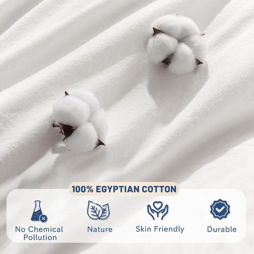MEISHANG Extra Deep Pocket King Sheets - 600 Thread Count Sheets - Fits 18"-24" in Deep Mattress,100% Egyptian Cotton,Sateen Weave, Soft & Breathable - 4 Piece (King, White)