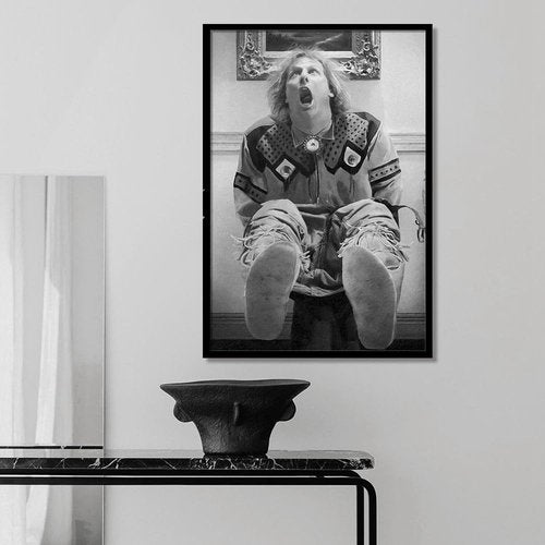 Funny Movie Bathroom Wall Art by Black Framed | Humorous Dumb and Dumber Canvas Print for Toilet Decor
