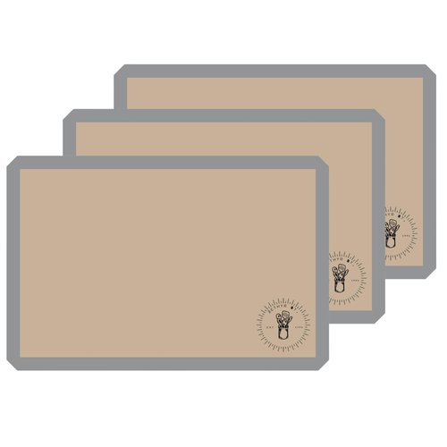 Silicone Baking Mats for 3/4 Size Cookie Sheets for Baking - 3 Pack - Non-Stick, Food Safe Oven Safe Liners for baking sheets - Easy Clean, Mess-Free Baking Sheet Liners, 13.5 x 19.5 Inches