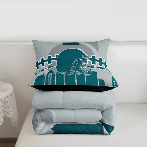 Erosebridal Sports Comforter for Boys,Football Bedding Set Twin Size,Football Players Comforter Sets,Sports Ball Game Duvet Insert with 1 Pillowcase Lightweight
