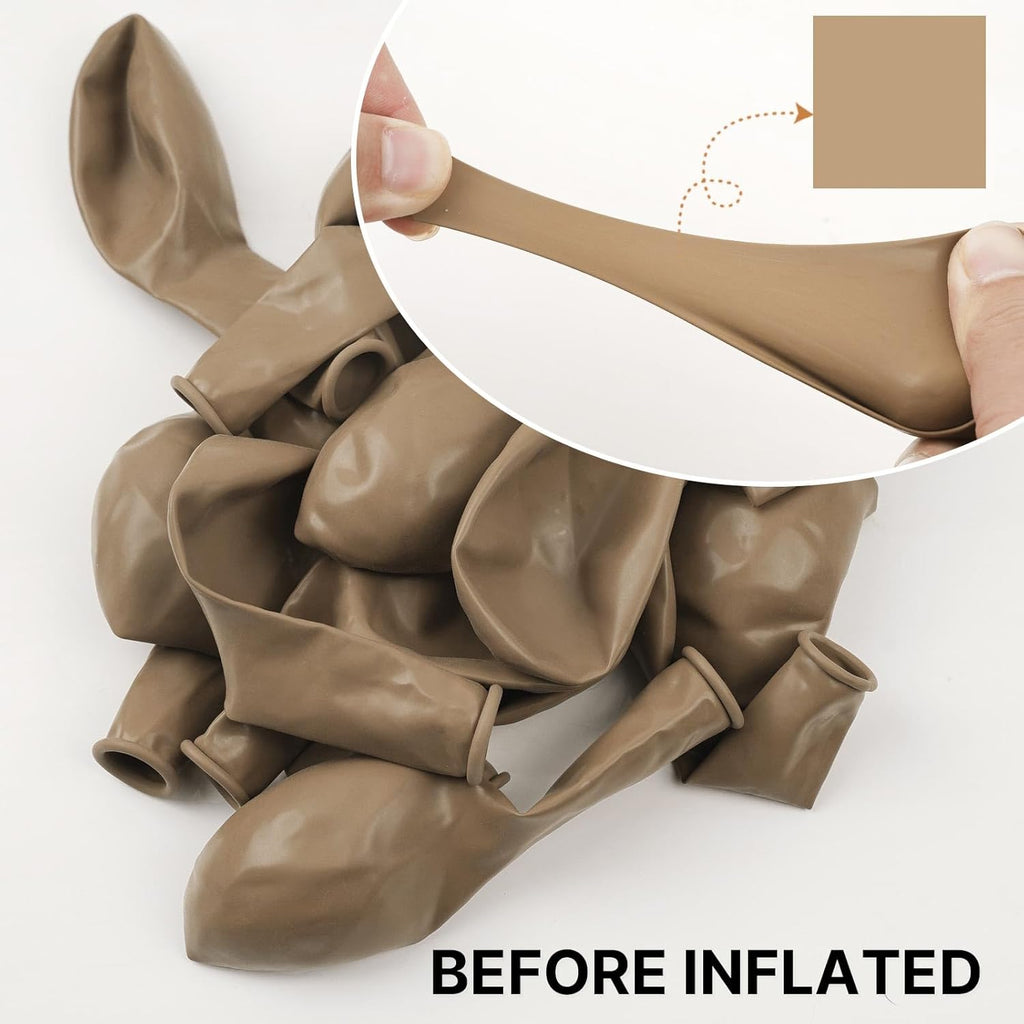 PartyWoo Cream Balloons - 120 Pcs in Beige, Ivory & Nude for Boho Fall Parties | 5-18 Inch Sizes