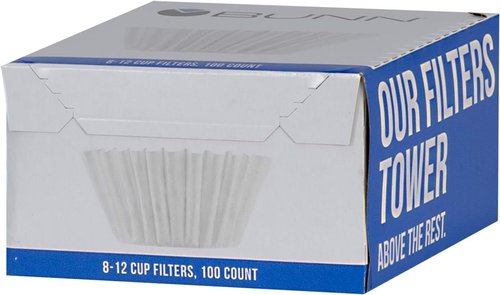 BUNN 8-12 Cup Coffee Filters - 100 Count for Perfectly Brewed Coffee Every Time