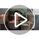 Natural Birch Wood Tealight Candle Holders - Set of 4 Rustic Log Decor