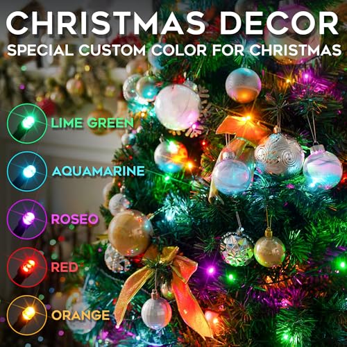 Suddus 500 LED Multicolor Christmas String Lights with Remote - 8 Modes, Indoor & Outdoor