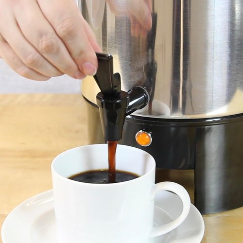 Dominion Premium 30 Cup Coffee Urn - Aluminum Coffee Dispenser For Quick Brewing - Automatic Hot Water Dispenser - Ideal for Large Crowds - Perfect for Any Occasion