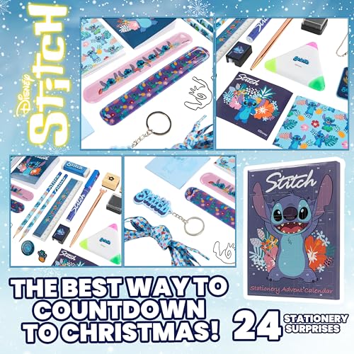 Kids Christmas Advent Calendar 2025 with 24-Piece Stationery Set