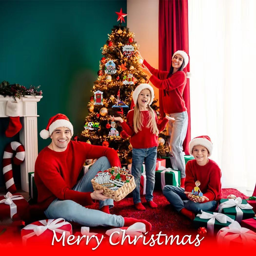 Regine Switzerland Gingerbread House Ornament - Personalized Family of 8 for 1st Christmas - Free Customization