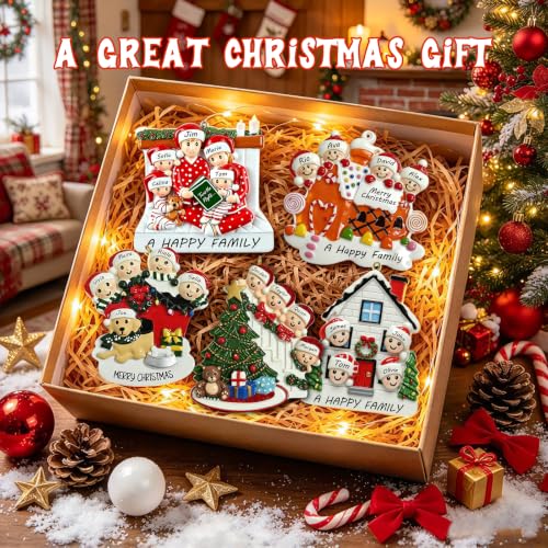 Personalized Family of 3 Christmas Ornaments, Tree Decor – TOZUJA