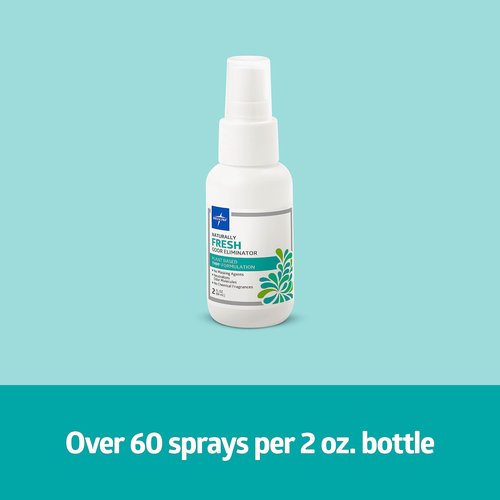 Medline Fresh Naturals Odor Eliminator, Plant Based, Odor Neutralizer, Deodorizer, Home, Healthcare, 2 oz bottles (24 Pack)