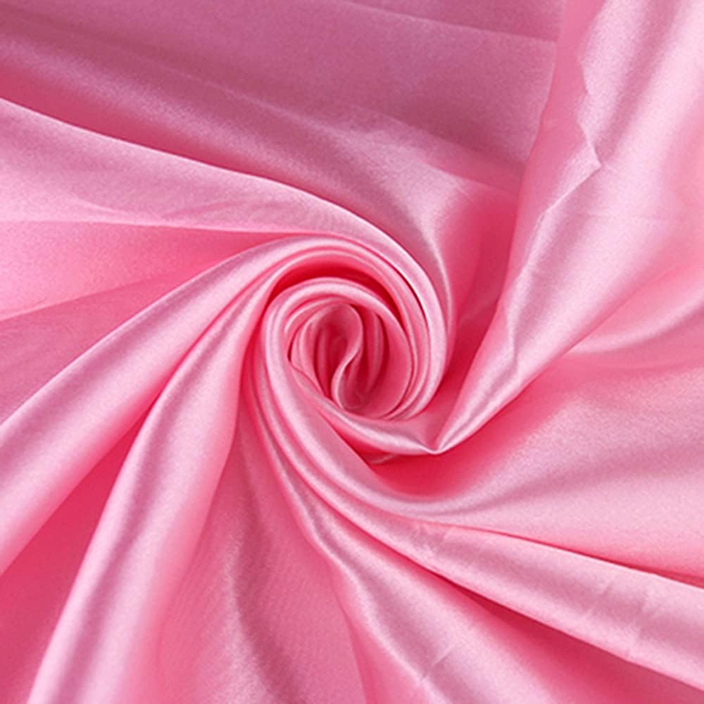 Skiennix Satin Chair Sashes - 50 Pink Chair Bows for Weddings & Parties | 7x108 Inches Decorations