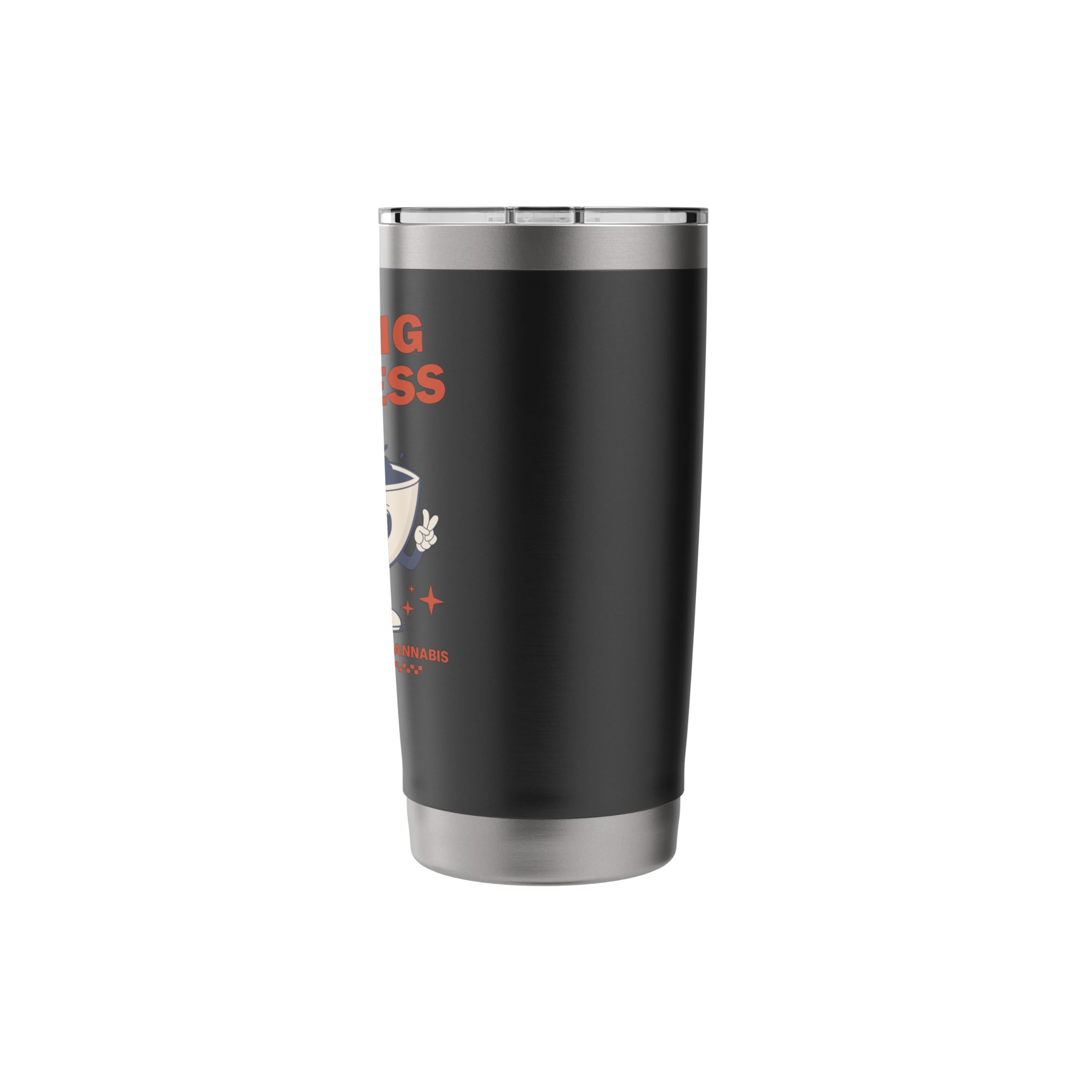 COFFEE & CANNABIS Marijuana Weed THC 420 Pothead Wake & Bake Stainless Steel Insulated Tumbler