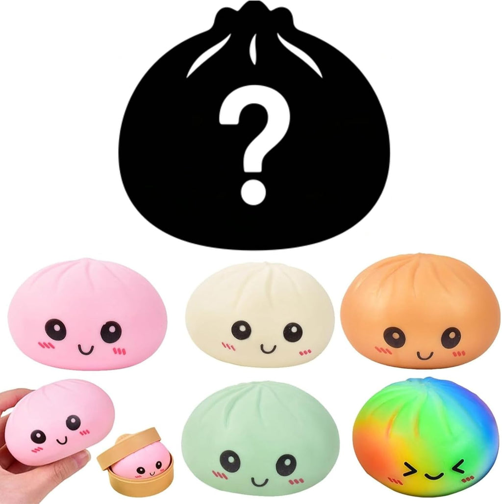 Squishy Dumpling | Mystery Box of Glittery Squeeze Stress Balls | Fun Decompression Toy