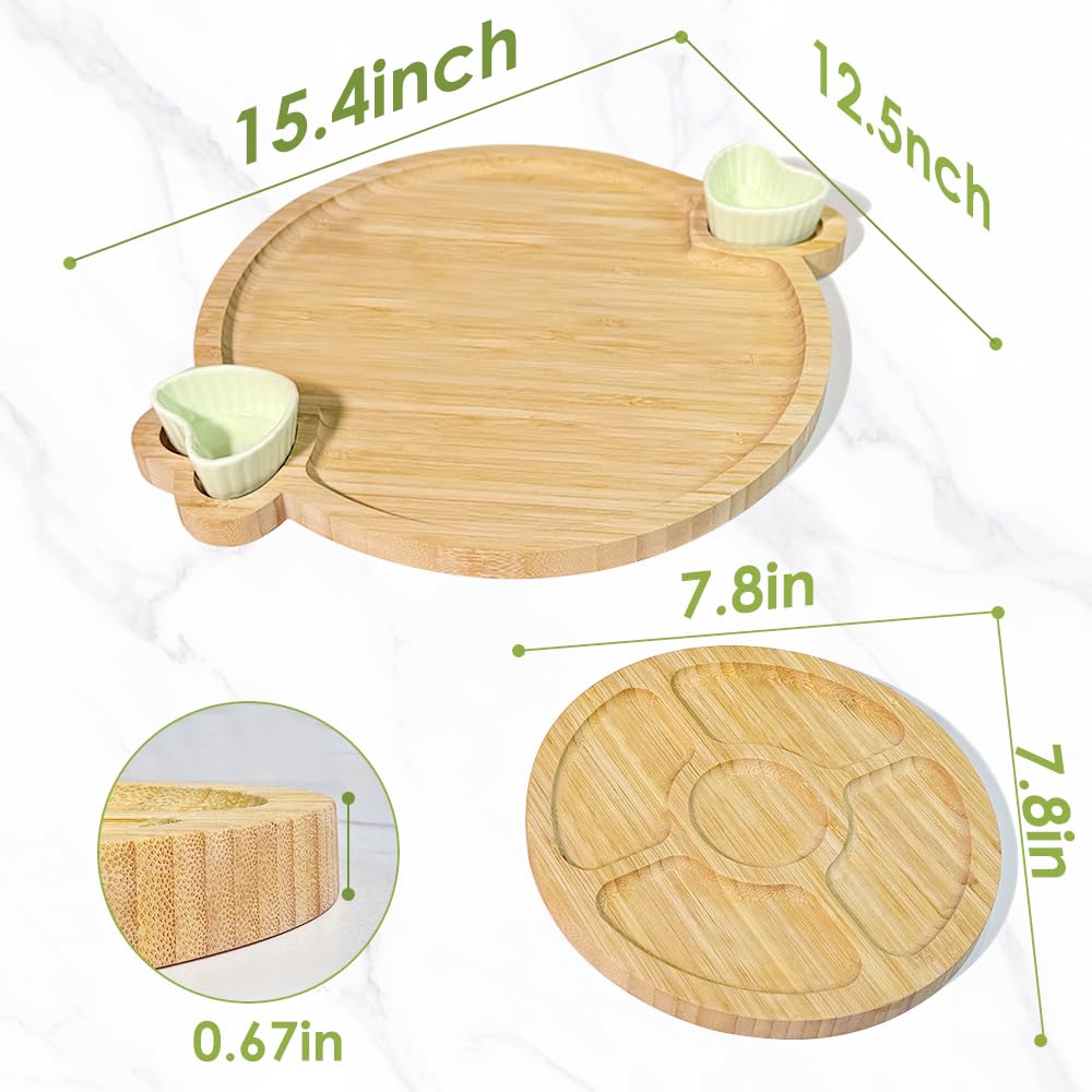 Hongsane Charcuterie Boards Gift Set: Bamboo Charcuterie Cheese Board - Unique for Mom - House Warming Gifts New Home, Bridal Shower Wedding Gifts for Couple