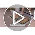 Floral Coir Welcome Mat, 17x29 Inch Non-Slip Outdoor Entryway Door Mat