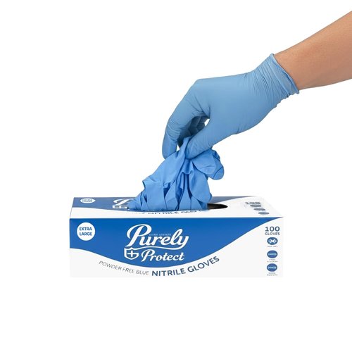 NITRYLEX Nitrile Medical Exam Gloves, Powder-Free, Latex-Free, Textured, Blue, 100, Small (Pack of 2), PS3000