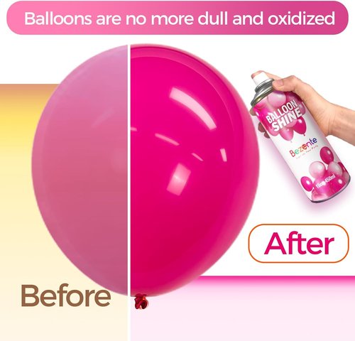 Bezente Balloon Shine Spray - 15 oz Waterproof High Shine Spray for Long-Lasting Party Balloon Decor