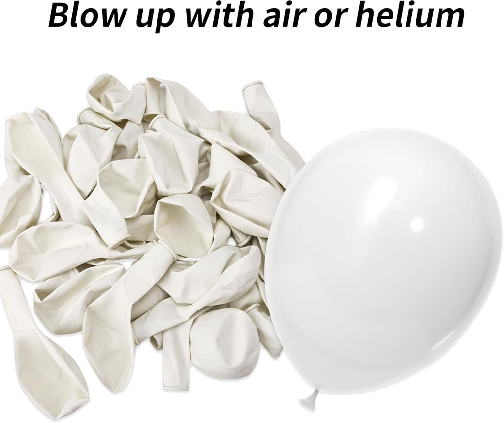 RUBFAC White Balloons - 5 Inch Latex Party Balloons | 120pcs for Graduation, Weddings & Anniversaries