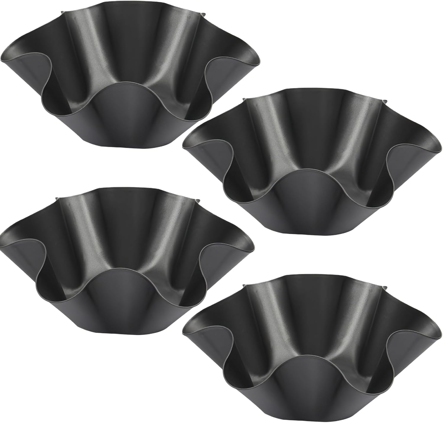 Skiennix Nonstick Taco Shell Bowl Set - 4 Pcs Carbon Steel Tortilla Maker for Baking & Frying