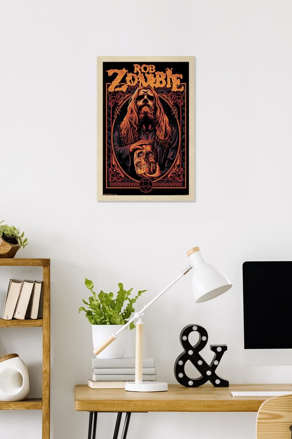 Rob Zombie - Warlock Wall Poster, 22.4L" x 14.7W", Blonde Framed Version