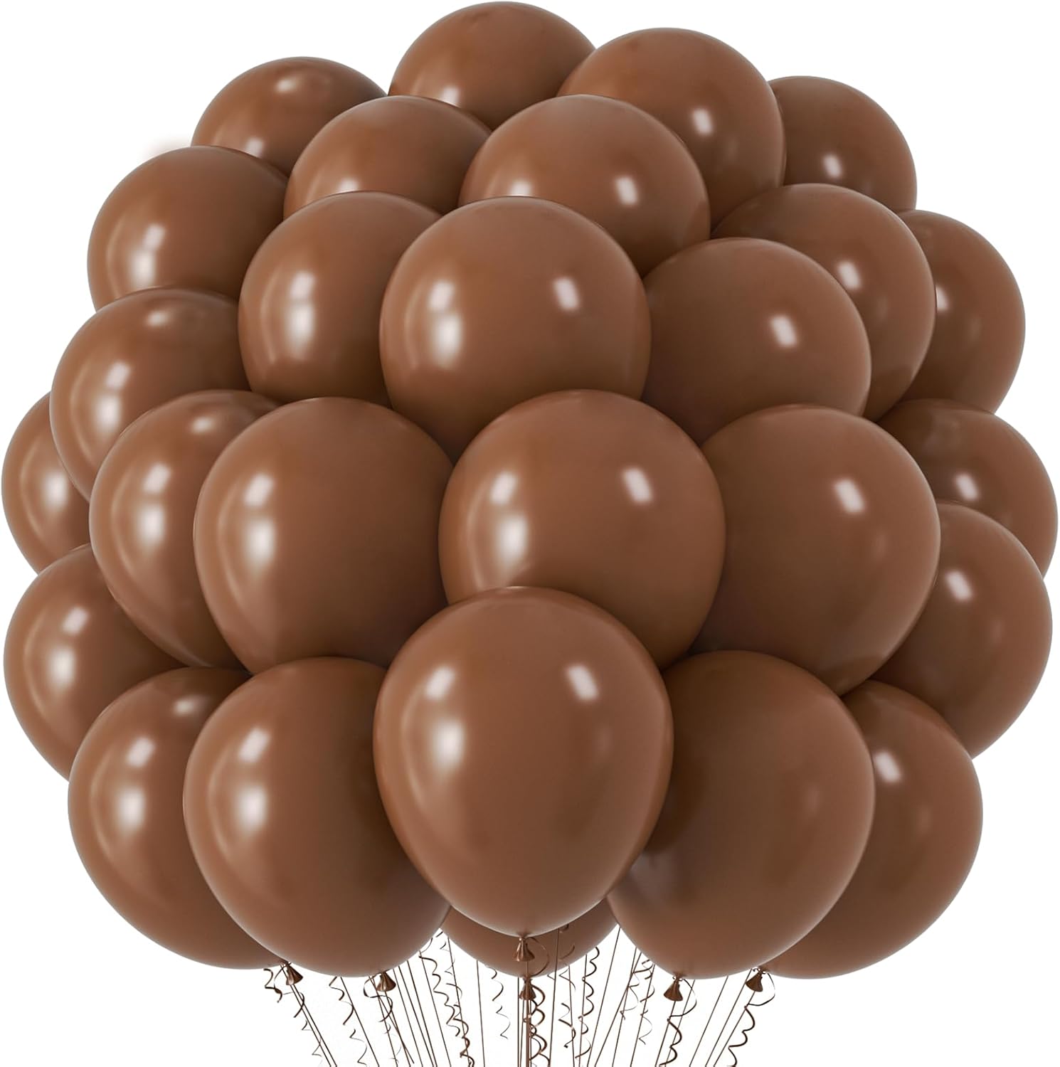 Voircoloria Brown Balloons - 12-Inch Latex Party Balloons | 66-Pack for Weddings, Birthdays & More