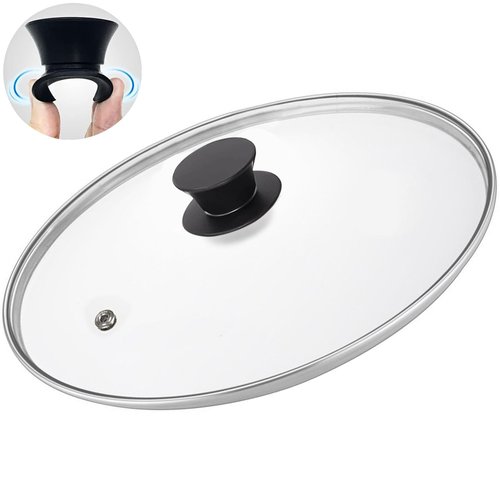 Cylvoorp Glass Lids, Replacement Tempered Clear Glass Lids with Steam Vent，Covers For pots, pans and skillets，Available in Small and Large Lid 8, 9.5, 10.25, 11, 12, and 12.5 Inch