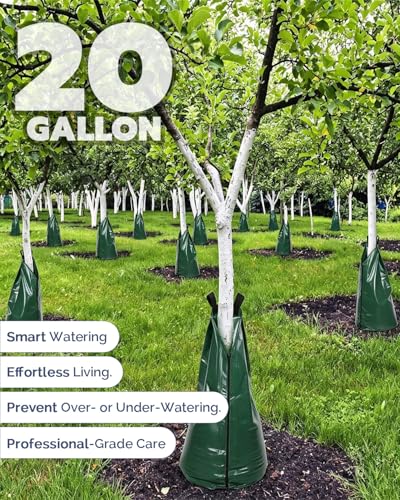 20-Gallon Slow Release Tree Watering Bags - Drip Irrigation Rings (10-Pack)