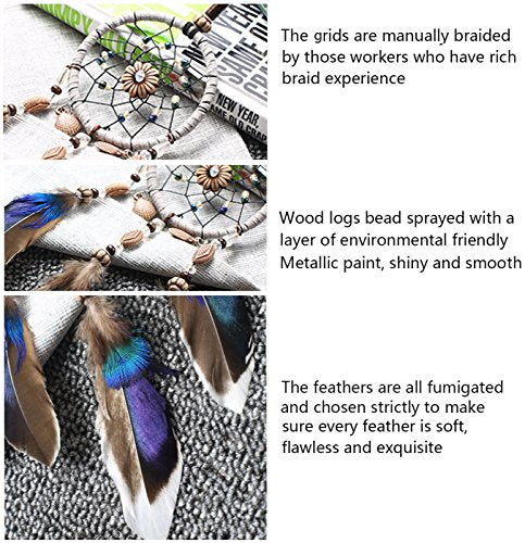 Handmade Bohemian Dream Catcher Rearview Mirror Hanging Car Ornament