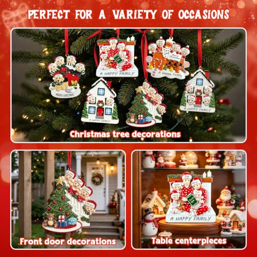 Personalized Family of 3 Christmas Ornaments, Tree Decor – TOZUJA