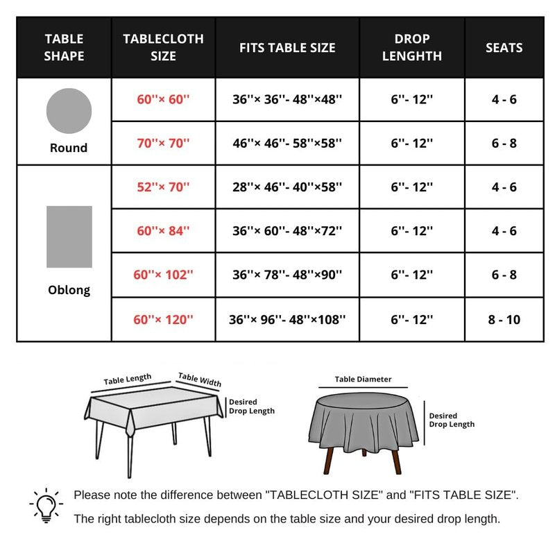 Red Brown Plaid Winter Rectangle Tablecloth - 60 x 120 Inch Oblong Polyester Checkered Gingham Christmas Table Cover Reusable Water Resistant for Fall/Autumn Thanksgiving Holiday Kitchen Dining