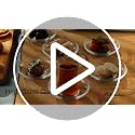 Pasabahce Set of 6 Clear Glass Tea & Coffee Saucers - Microwave Safe Turkish Tea Cups
