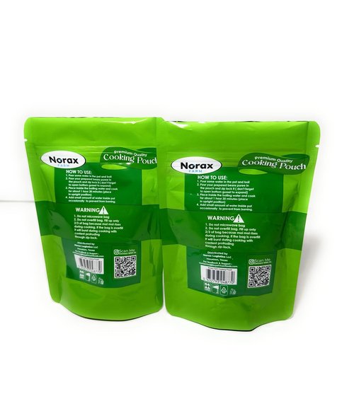 Norax Farm Multipurpose Cooking Pouch Pack of 100-Easy-to-Use for Moi Moi, Ogi, Agidi, Eko & Ofada, Green and White