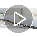 WhatsBedding Memory Foam Body Pillow with Washable Cover - Long Bed Pillow