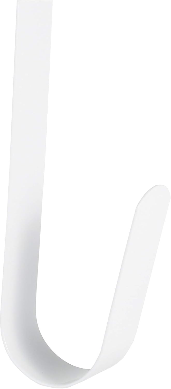 RN'D Over Door Wreath Hanger Hook - Slim Metal Seasonal Holder for Front/Back Door | White, 12"