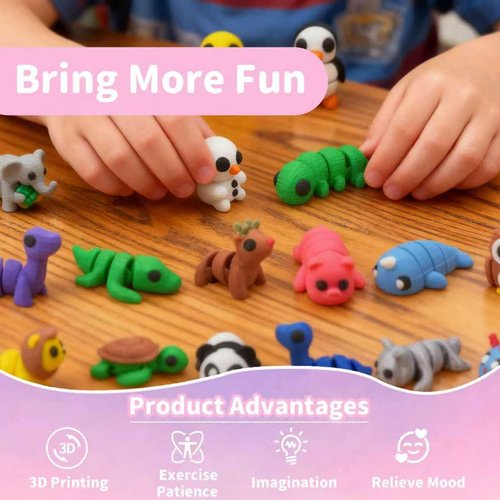Christmas Advent Calendar 2025 for Kids - 24-Day Countdown with 3D Printed Animals & STEM Toys