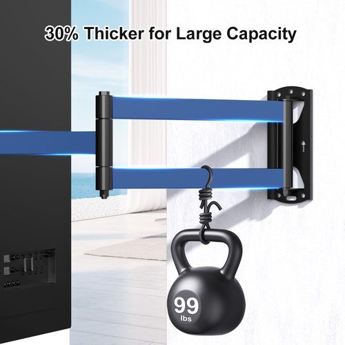 Suptek Corner TV Wall Mount for Most 32"-70" TVs, Full Motion Long Arm TV Mount 30 inch Extension Articulating Wall Mount Bracket Max VESA 600x400mm, Smoothly Extendable, Holds up to 99 lbs MA1075S