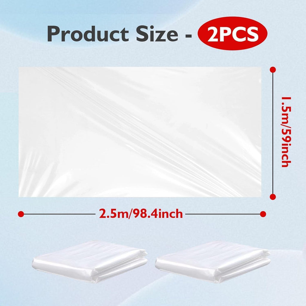 Skiennix Extra Large Clear Balloon Bags - 98 x 59 In, Reusable for Arch Garland & Party Decorations | 2 Pack