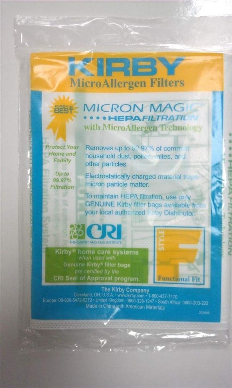 Kirby Santria Hepa bags Type F 10bags
