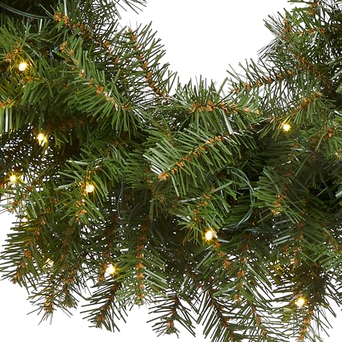 National Tree Company 24in Pre-Lit Norwood Fir Artificial Christmas Wreath