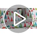 Levtex Home Merry & Bright Holly Jolly Quilt Full/Queen, 86x86in, Reversible Red/Green/Teal