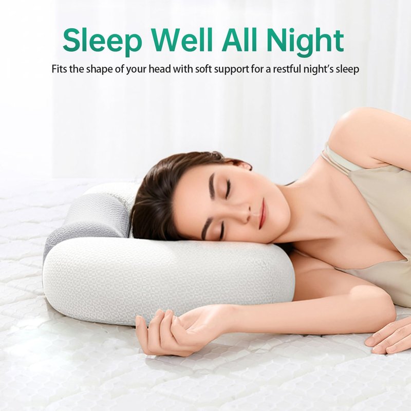 MOONYOOY Firm Memory Foam Contour Pillow, Ergonomic Orthopedic Cervical Design for Side & Back Sleepers, Strong Neck Support & Shoulder Pain Relief